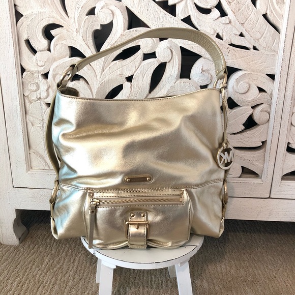 Michael Kors Handbags - Metallic Gold Michael Kors Shoulder Bag